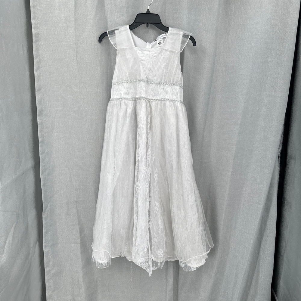 Chasing Fireflies White Lace Dress Girls 10 Flower Girl Princess Fairy Whimsical